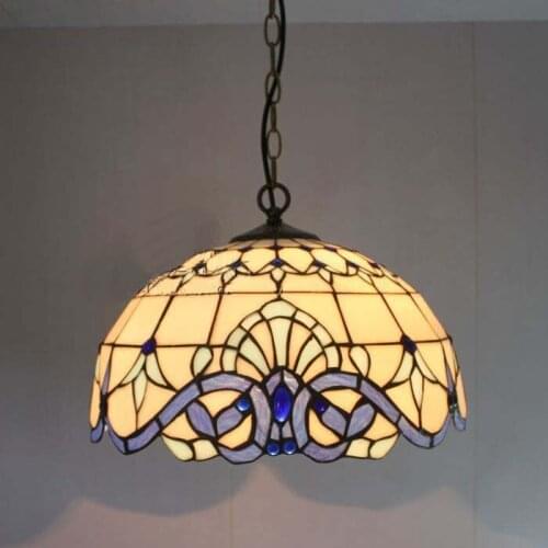 Continental Tian Tiffany glass chandeliers bedroom lamp restaurant lighting flowers DIA 40 CM H 100 CM