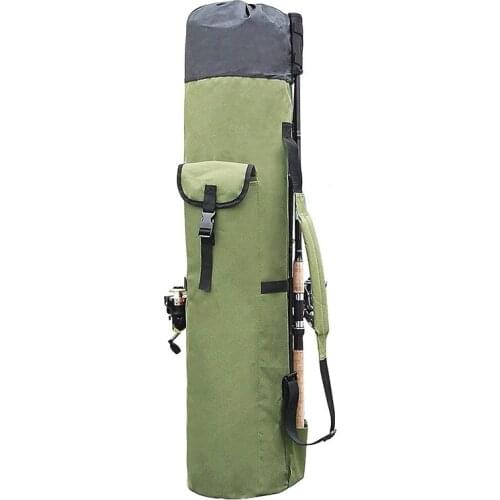 Fishing Bags Portable Multifunction Nylon Fishing Rod Storage Case Canvas Reel Organizer Travel Carry Pole Tools Bag