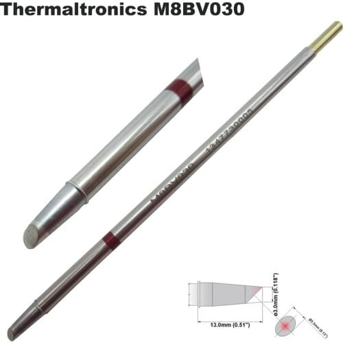 Thermaltronics M8BV030 Bevel 45deg 3.00mm Original Soldering Tip forTMT-9000S-1, TMT-9000S-2, MX-500, MX-5000, MX-5200