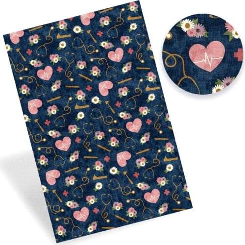 Cheerbows Healthcare Printed Faux Synthetic Leather Fabric Sheet 22*30cm PU Leather DIY Shoes Bags Craft Home Party Decoration