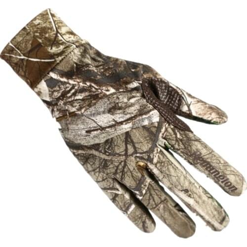 Outdoor Touch Screen Bionic Camouflage Full Gloves Hunting Reed Camouflage Gloves Anti-slip Fishing Shooting Gloves Elastic
