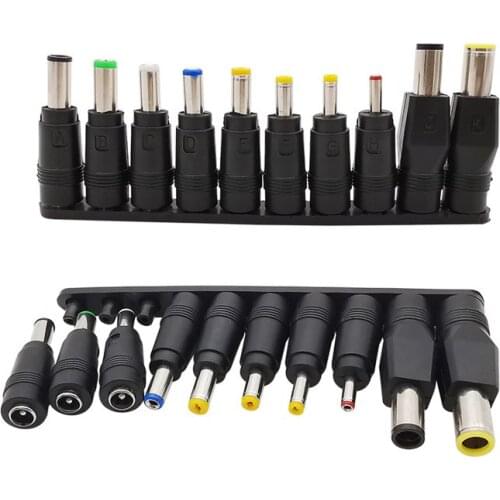 10Pcs DC 5.5 x 2.1mm Female Jack to Plug Terminals Set Adapter DC Power Charging Converter Plug Multi Connector For Laptop