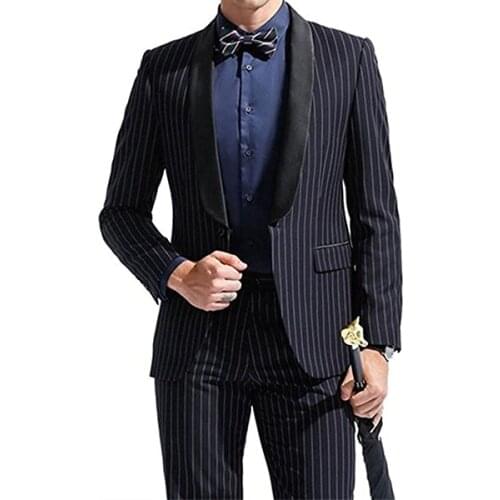 High Quality One Button Groomsmen Peak Lapel Groom Tuxedos Men Suits Wedding/Prom Best Man Blazer ( Jacket+Pants+Tie) T20