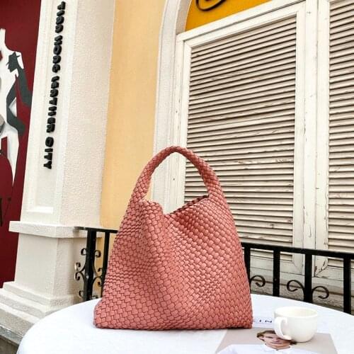 Ladies Casual Shoulder Bag Large Capacity Woven Tote Bag Women 2021 New Korean Top Quality Luxury Brand Soft Purse and Handbag