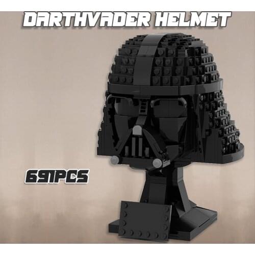 Star Movie Helmet Statue Set MOC Model Building Blocks Toys For Children Creative Decorate Gifts