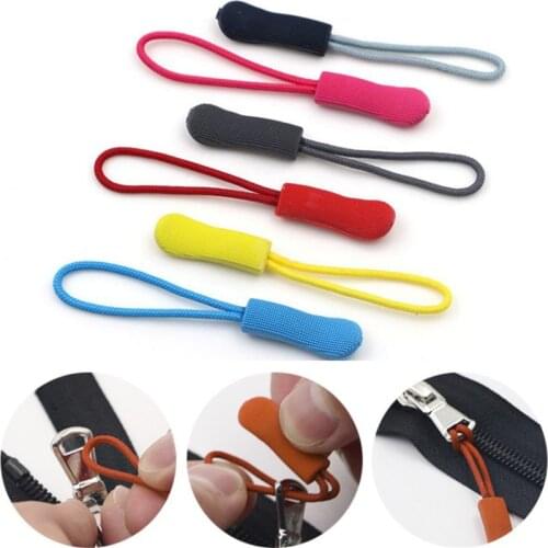 10pcs Zipper Pull Puller End Fit Rope Tag Fixer Zip Cord Tab Replacement Clip Broken Buckle for Sewing Clothes Travel Bags