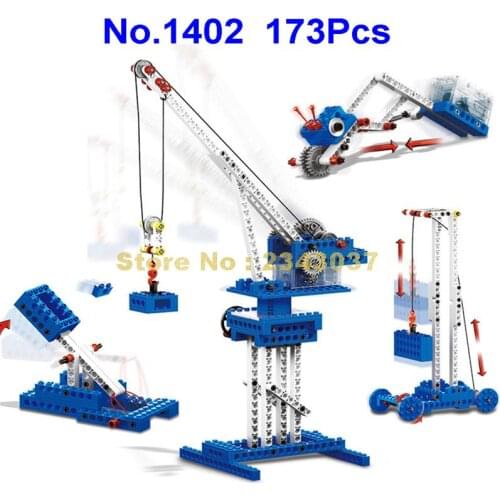 1402 173pcs Urban Power Machinery Engineering Crane Electric Building Blocks Toy
