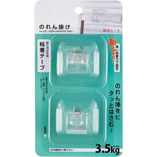 2Pcs/set Transparent Self-adhesive Ceramic Tile Wood Glass Bathroom Hook Mop Holder