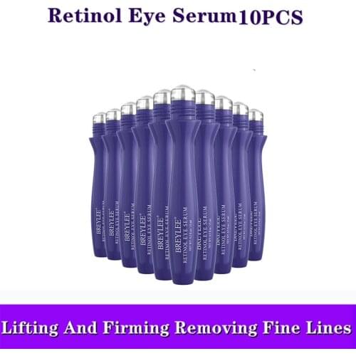 BREYLEE Retinol Eye Serum Remove Wrinkle Fine Lines Firming Anti-Aging MassageEyes RollerMoisturizingLifting SkinCare Cream10pcs
