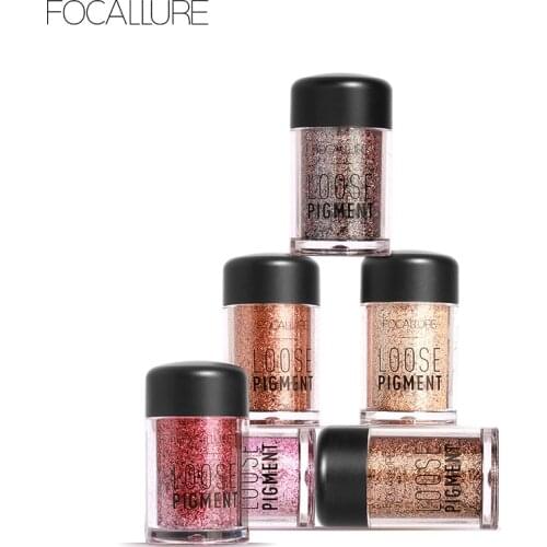 FOCALLURE 18 Colors Glitter eyeshadow pallete beauty glazed Eye Shadow Loose Pigment glitter Eyeshadow Powder Cosmetic Makeup