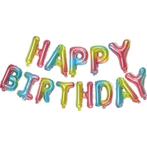 Happy Birthday Letters Ballons Foil Balloons 16Inch Birthday Party Decorations Kids Baloons Birthday