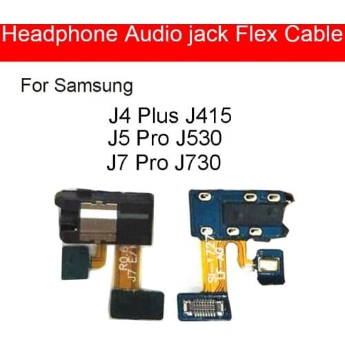 Audio Jack Flex Cable For Samsung Galaxy J4 Plus J5 J7 Pro J430 J530 J730 Headphone Jack Flex Cable Earphone Port Flex Ribbon