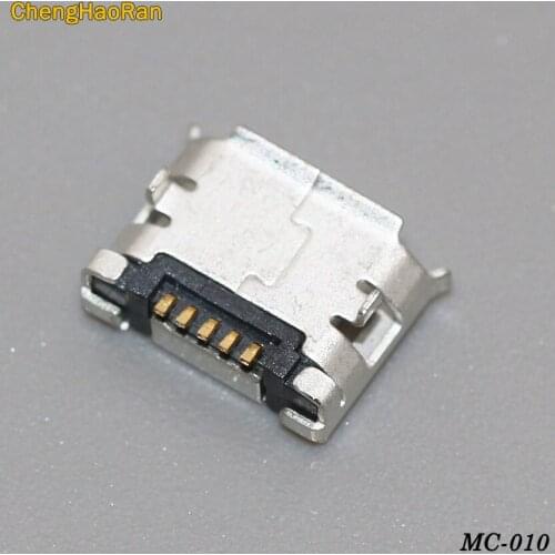 ChengHaoRan 2pcs micro USB mini connector 5pin 6.4mm short needle 5P DIP2 Data port Charging port mini usb connector