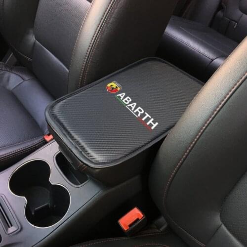 Car Seat Box Padding Protective Soft Mats For fiat abarth Auto Console Central Armrest Soft Pad Cushion Mat Car Accessories
