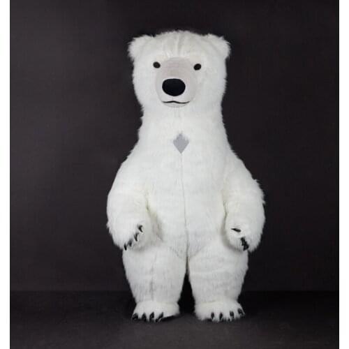 Panda Polar bear Inflatable Costumes Halloween Cosplay Mascot Costume for Adult Men Women Party Costume Blow Up Dress Plush Doll