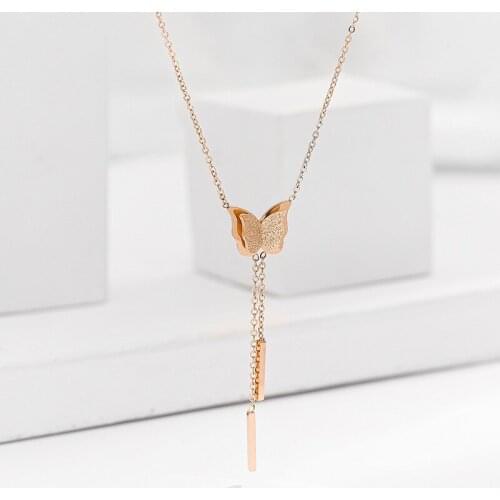 Wholesale 10pcs Cute Butterfly Necklace for Women Street Style Butterfly Pendant Necklace Korean Fashion Necklaces Jewelry Gifts