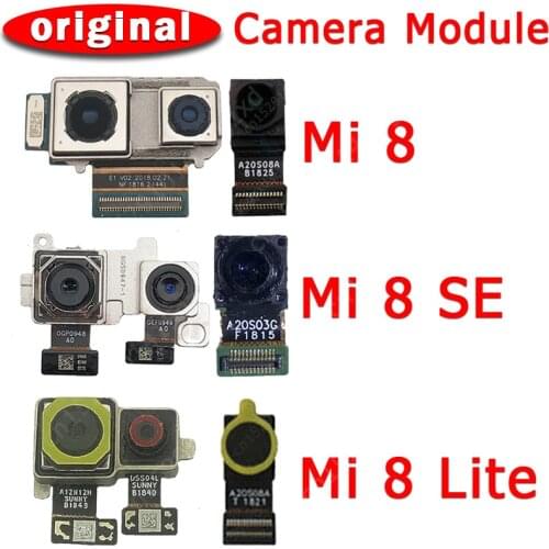 Original Front and Rear Back Camera For Xiaomi Mi 8 Mi8 SE Lite 8SE Main Facing Camera Module Flex Cable Replacement Spare Parts