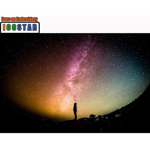 100% Full 5D Diy Daimond Painting Cross-stitch "Starry Sky" 3D Diamond Painting Full Round Rhinestones Paintings Embroidery