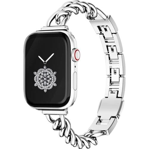 Bracelet for apple watch se 40mm 44mm iwatch 6 5 4 band women Cool Chain strap for apple watch 3 38mm 42mm slim Adjustable bands