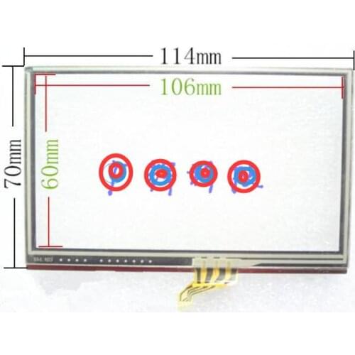 4.7 inch, 4.8 inch 114 * 70 mm with tianma LCD screen resistive touch screens with frame GPS guide mitac handwritten screen disp