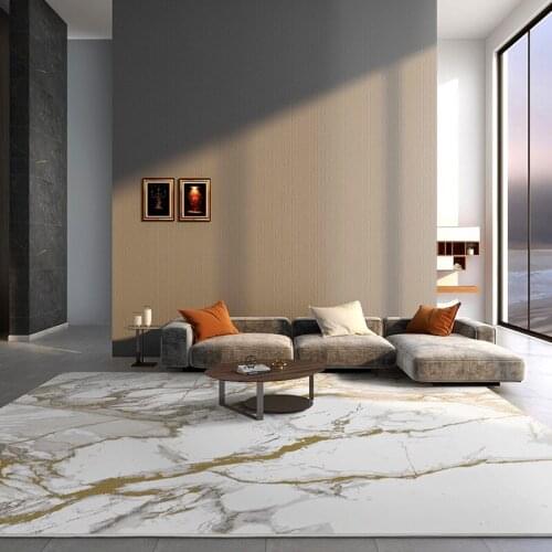 Nordic Gold Line Livingroom Carpet Polypropylene Thick Rugs and Carpet Bedroom Dining Coffee Table Floor Mat Modern Carpet
