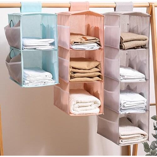 Foldable Hanging Drawer Storage Box Non-Woven Fabric Cloth Underwear Toys Storage Organizer Shelves Wardrobe Accessories