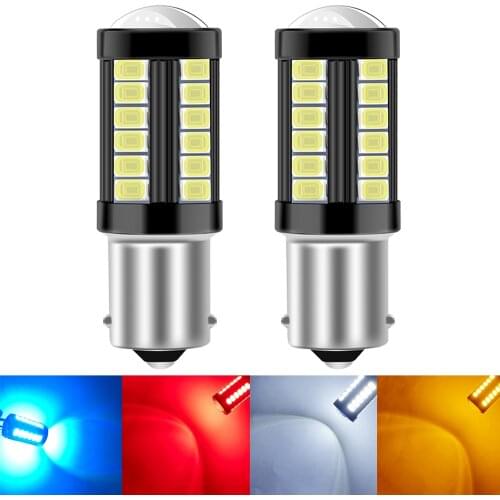 2pcs P21W 1156 BA15S BAU15S PY21W 1157 BAY15D Led Brake Lights T20 7440 7443 W21W W21/5W Auto Signal Lamp T25 3157 P27W 5730SMD