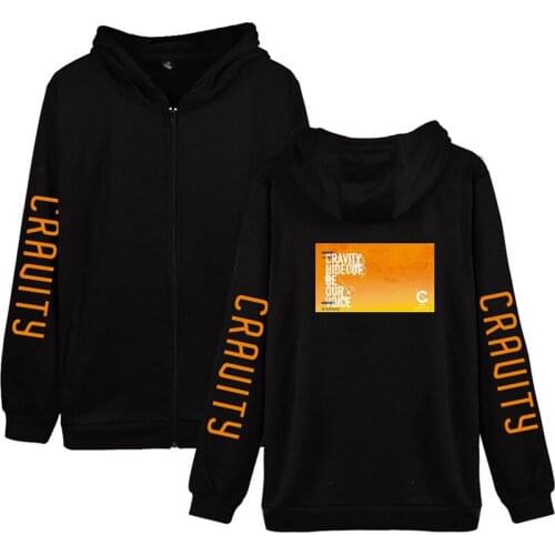 CRAVITY Kpop Hoodie Hooded Tops Fashion Men Women Zipper Long Sleeve Pocket Zip Up Hoodies Jackets Sweatshirt Streetwear Clothes