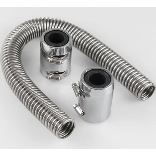 Air Into Parts Car Flexible Stainless Steel Upper and Lower Cooling Water Pipe Hose Set 24 Inch Air Intake System