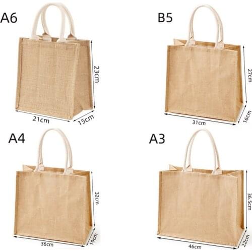 Retro Japanese canvas bag handbag all-match canvas bag DIY canvas bag lunch bag Capacity Shopping Bag Handbag New Ethnic Style