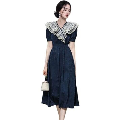 Formal maxi Dress one piece korean ladies Sexy summer Lace cabaret party A line Office Robe Dresses for women