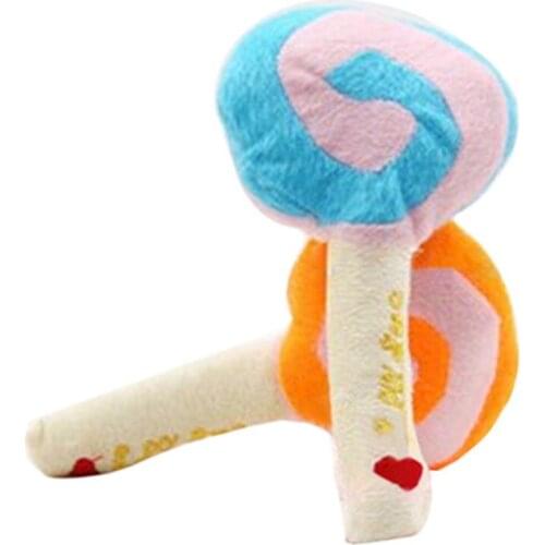 Pet Dog Cat Molars Chew Sounding Plush Toys Puppy Teething Healthy Lollipops