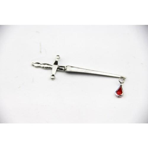 ZRM 20pcs/lot Wholesale Fahsion Jewelry Charm Red Crystal Sword Stud Earrings For Women,original factory supply