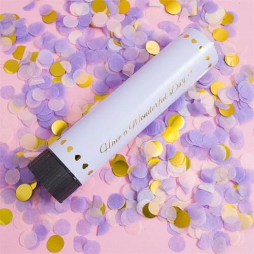 1pc Metallic Rose Gold Confetti Party Popper Cannons Handheld Fireworks Gender Reveal Birthday Party Celebration