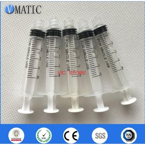 High Quality Non Sterilized 100Pcs High Quality Liquid Dispensing Syringes 5cc 5ml Plastic Syringe