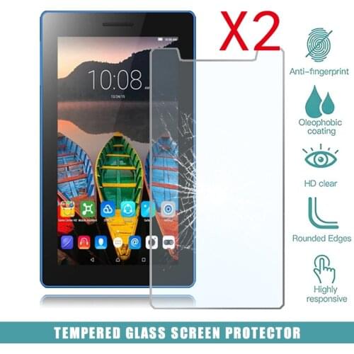 2Pcs Tablet Tempered Glass Screen Protector Cover for Lenovo Tab3 7 Inch Anti-Scratch and Anti-Vibration Tempered Film