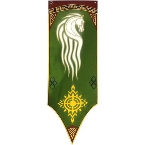 Rohan banners LORs theme room decoration scene bar layout retro flags house decor Comic Con TV Film Shooting props