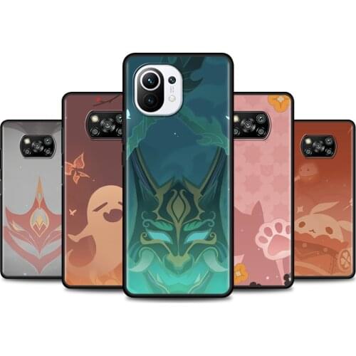 Case For Poco X3 M3 Pro NFC F1 Caso Soft Para for Mi Note 10 Lite Capa for Mi CC9 Pro CC9E A3 A2 Coque Genshin Impact Icon