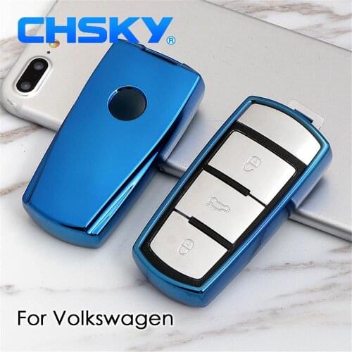 CHSKY TPU For volkswagen vw Key Cover For volkswagen vw passat cc Case Car key cover keychain shell for accessories car-styling