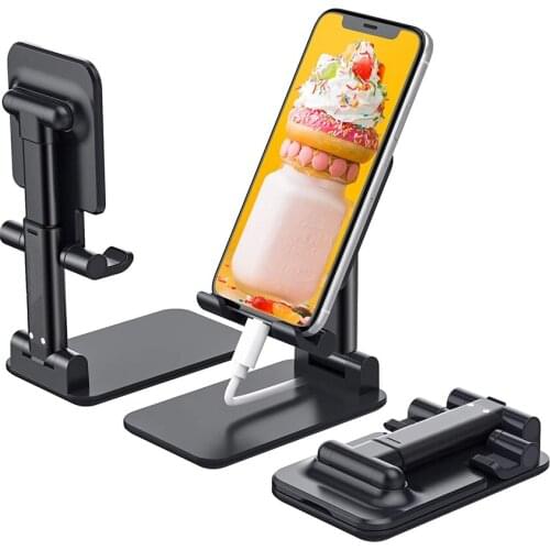 Phone Holder Desk Foldable Universal CellPhone Mount Stand Tablet Desktop Support Adjustable Portable Bracket Stable Anti Slip