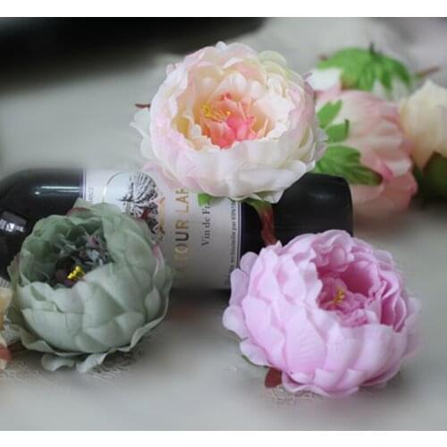 Artificial peony flower heads Multicolor Bouquet wedding Road lead flower hotel background wall decor accessories fake flores