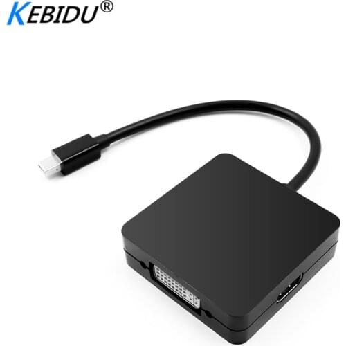 3 In 1 displayport DP Thunderbolt to HDMI-compatible VGA DVI Converter Adapter cable for iMac Mac Mini Pro Air Book TO Monitor