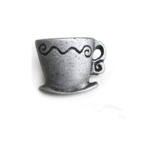 Creative drawer knob pull dresser pull knob antique distress silver cabinet cupboard door handle knob vintage coffee cup knobs