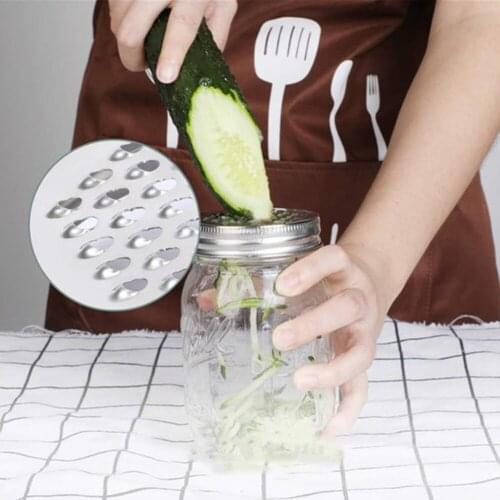 Multifunctional Safe Canning Cover Mason Jar Lids Peeler Shredded Glass Cover Multi-function Cover Storage accessories
