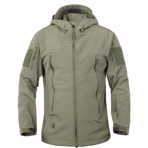 Shark Skin Soft Shell Outdoor Military Tactical Jacket Men Waterproof Windproof Coat Hunt Camouflage Army Hiking Climbing Jacket