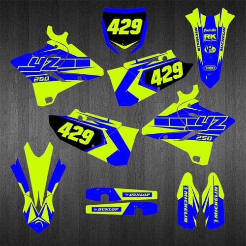 Motocross 3M Decals Stickers Backgrounds Graphics Kits For YAMAHA YZ125 YZ250 2015 2016 2017 2018 2019 For YAMAHA 125/250 YZ