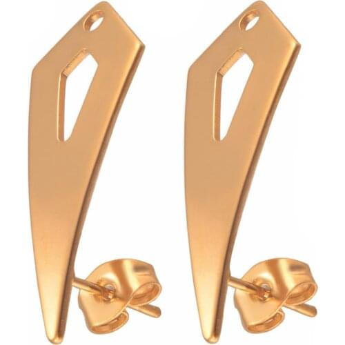 Stainless Steel Gold Tone Earrings DIY For Jewelry Makings Accessories Finding