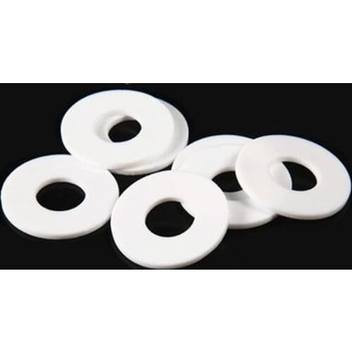50pcs inside diameter 5mm tetrafluoro thin washer F4 high temperature insulation gasket 12mm-14mm outer DIA 0.2mm-1mm thick