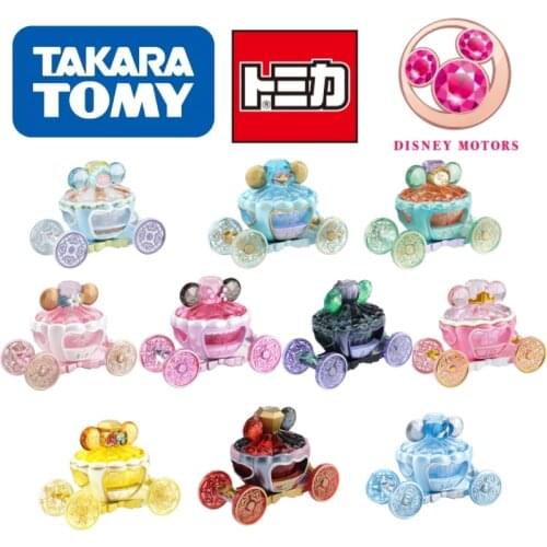 TOMY Alloy Car Disney Motors Jewelry Way Kawaii Princesses Sparkling High-Quality Toys Suitable For Childrens Palm Size Gifts