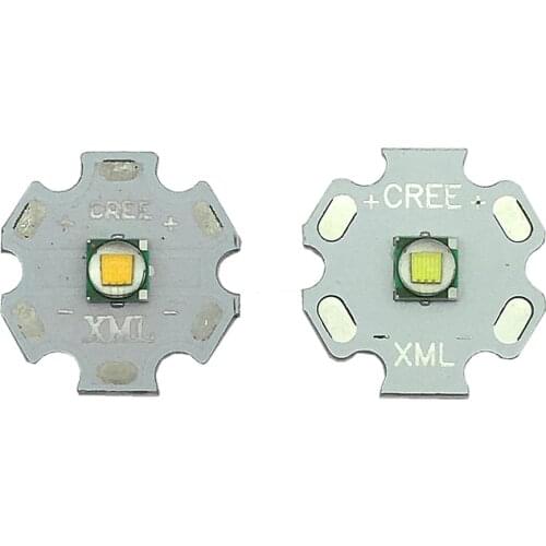 1-10pcs CREE XML XM-L T6 LED T6 U2 10W White Warm White High Power LED Chip Emitter with 20mm PCB for DIY